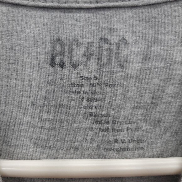 AC/DC Gray small T-Shirt Live July 10 Concert Back In Black TNT Shoot To thrill - Picture 2 of 4